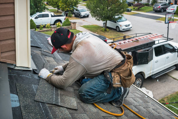 Professional Emergency Roof Repair technician working in Arrington, VA